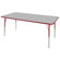ECR4kids 36" x 72" Rectangular Adjustable Activity Table in Gray