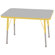 ECR4kids 24x36 Rectangular Adjustable  Activity Table in Gray
