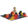 ECR4kids Patchwork Mat & Toddler Blocks Set in Primary Colors