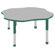 ECR4kids 48" Clover Shaped Adjustable Activity Table in Gray