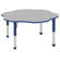 ECR4kids 60" Flower Shaped Adjustable Activity Table in Gray