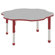 ECR4kids 60" Flower Shaped Adjustable Activity Table in Gray