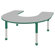ECR4kids 60" x 66" Horseshoe Shaped Adjustable Activity Table in Gray