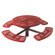 Ultra Play Single Pedestal Inground Round Picnic Table with Diamond Pattern