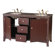 Stufurhome Alexis 60" Double Bathroom Vanity in Cherry Red with Granite Top