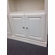 A&E Wood Designs Hampton 84" Tall 3-Piece Wall Bookcase with Doors in Pearl White