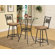 Anthony California 3 Piece Metal Pub Set in Graphite with Slate Stone Accents
