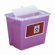 Impact Sharps Waste Receptacle, Square, Plastic, 2gal, Red                                                                          