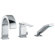 WS Bath Collections Linea Crui Volume Control Single Handle Roman Tub Faucet with Hand Shower