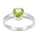 Skyline Silver Sterling Silver Heart Peridot Solitaire Ring