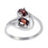 Skyline Silver Sterling Silver Two Stone Oval Garnet Ring