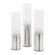 Blomus Faro Small Stainless Steel and Frosted or Clear Glass Hurricane (Set of 3)