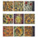 Crestview Collection Floral Murals Wall Decor (Set of 9) - 10" x 10"