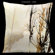 Lama Kasso Impressions Gold and Brown 18" Square Micro-Suede Pillow