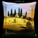 Lama Kasso Como Gardens Gold 18" Square Micro-Suede Pillow