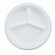 Chinet Paper Dinnerware, 3-Compartment Plate, 9-1/4" Diameter, White, 500/CT                                                        