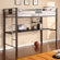 Dorel Home Products Silver Screen Twin Low Loft Bed with Desk and Built-In Ladder