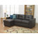 Furniture Link Gemona L Sofa in Brown