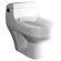 Ariel Bath Athena Contemporary Elongated One Piece Toilet in White