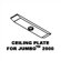 Peerless Ceiling Plate for Jumbo Mounts