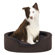 Soft Touch Faux Suede Oval Cuddler Dog Bed in Brown