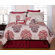 Pointehaven Luxury 12 Piece Bedding Set in Cherry Blossom
