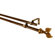 BCL Drapery Hardware Leaf Curtain Rod Set in Antique Gold