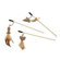 Ethical Pet Burlap Shapes Teaser Wand Cat Toy in Tan