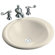 Kohler Iron Bell Vessels Self-Rimming Bathroom Sink in Almond