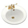 Kohler Brookline Self-Rimming Bathroom Sink with Left-Hand Soap/Lotion Dispenser Hole Drilling