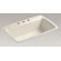 Kohler Cape Dory Tile-in Single-Bowl Kitchen Sink with 3 Faucet Holes