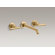 Kohler Purist Wall Mounted Bathroom Faucet with Double Lever Handles