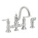 Moen Waterhill Two Handle Widespread High Arc Bridge Faucet with Convenient Side Spray