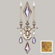 Fine Art Lamps Encased Gems Two Light Wall Sconce in Variegated Gold Leaf