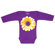 Redsnapper Large Flower Bodysuit with Long Sleeve in Purple