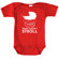 Redsnapper That's How I Stroll Bodysuit with Short Sleeve in Red