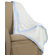 Go Mama Go Cream Minky Toddler Blanket with Blue Satin Trim