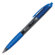 Integra Rubber Grip Retractable Ballpoint Pens, Non-Refillable, Black Barrel, Dozen, Blue