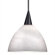 WAC Lighting Line Voltage Pendant Fritt Glass Shade in White