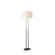 George Kovacs by Minka Brushed Nickel Floor Lamp with White Linen Shade