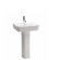 Bissonnet Emma 21.7" Full Pedestal Overflow Bathroom Sink With Optional Towel Bar