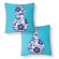 Naked Decor Blue Vases Reversible Pillow