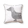 Naked Decor Dachshund Typography Pillow