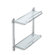 Stilhaus by Nameeks Elite Wall Mounted Double Glass Shelf in Chrome