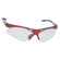 SAS Safety Diamondback Safety Gls Red Frame/Clr Lens