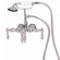 Elizabethan Classics Wall Mount Tub Faucet with Hand Shower and Metal Lever Handles