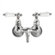 Elizabethan Classics Double Handle Wall Mount Tub Only Faucet Trim with Metal Cross Handle