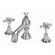 Elizabethan Classics Widespread Bathroom Faucet with Double Cross Handles