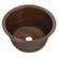 Belle Foret Small Round Copper Bar Sink with Flat Bottom