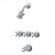 Price Pfister Three-Cross Handle Shower and Tub Trim